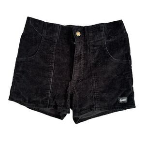 Hammies Original Black Women's Retro Corduroy Stretchy Shorts Size 32